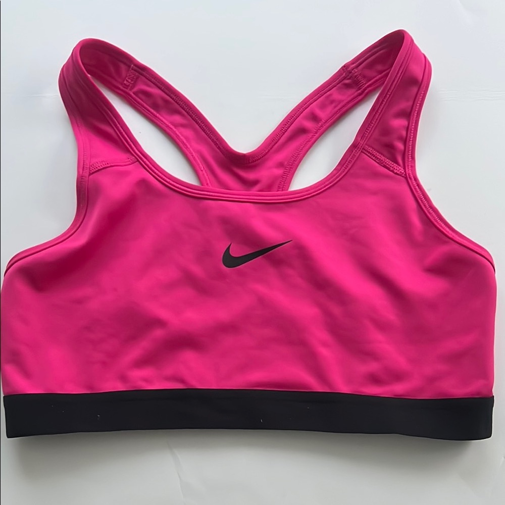 Nike Pink and Black Racerback Sports Bra